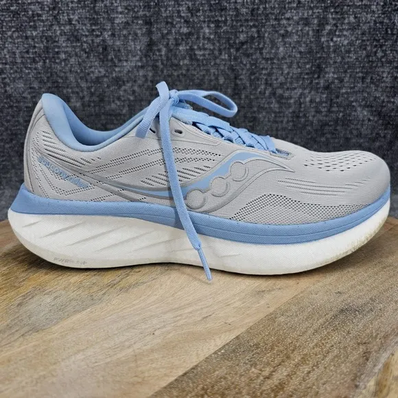 Saucony Ride 18 Womens Size 9.5 Gray Low Top Athletic Running Shoes S11000-105