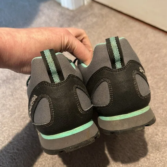 Scarpa Crux Air Approach Vibram Gray and Teal Athletic Shoes GUC 42