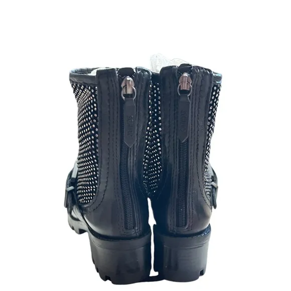 SCHUTZ GALENA STUDDED LEATHER MOTO BOOTS - BRAND NEW IN BOX!