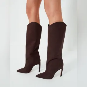 SCHUTZ Maryana Sculpt 100MM Nubuck Knee High Boots. Size 10.5 Women