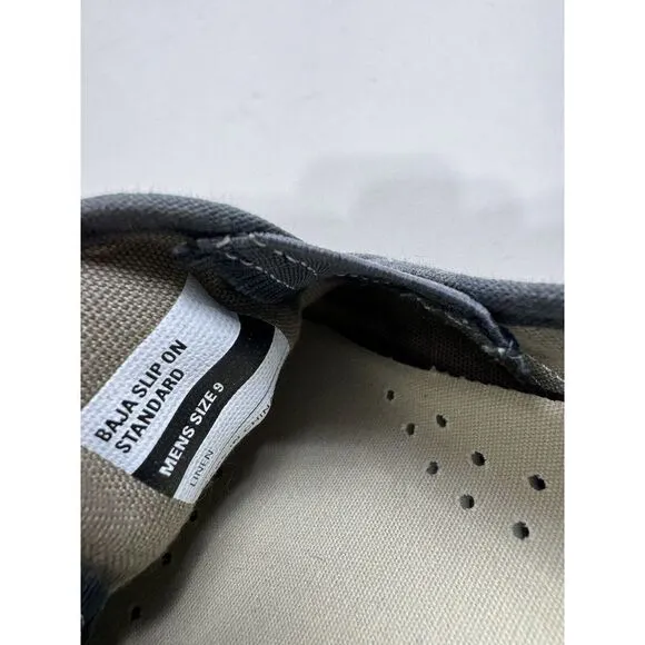 SeaVees Baja Classic Mens Size 9 Slate Navy Linen Canvas Slip On Sneaker Shoes