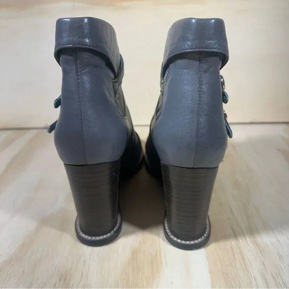 See By Chloe Gray Wedge Ankle Boots Women’s Size 6.5