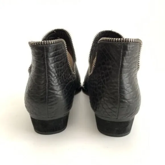 Senso Women Size 40 US 10M Black Bessie Leather Cut-out Point-toe Ankle Boots