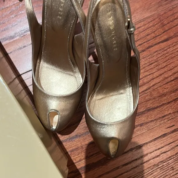 Sergio Rossi gold shoes