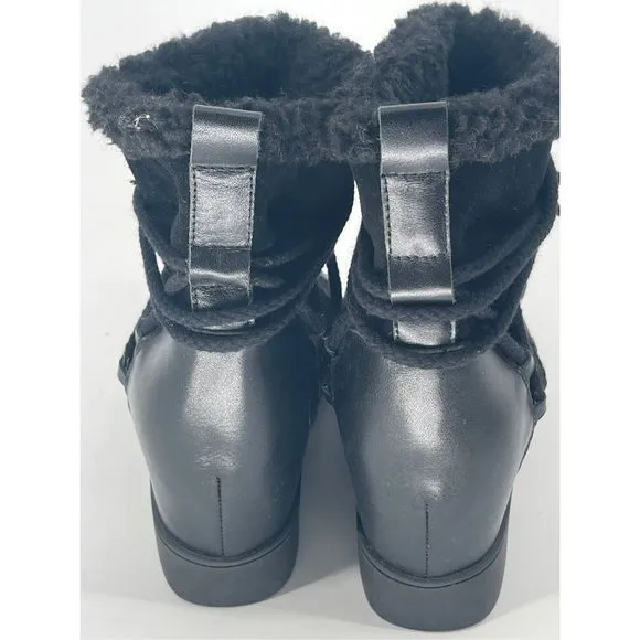 Shoe The Bear Boots Wedge Women US Size‎ 8.5 Eu Size 40 Black