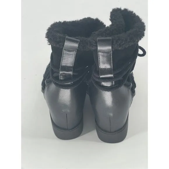 Shoe The Bear Boots Wedge Women US Size‎ 8.5 Eu Size 40 Black