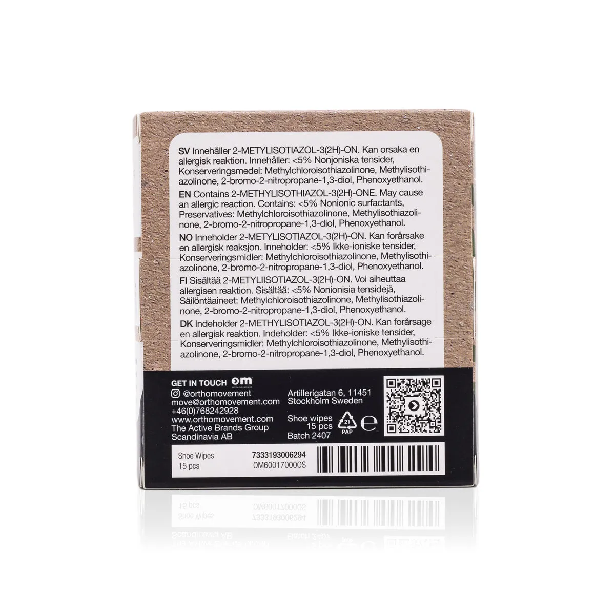 Shoe Wipes 15 pack