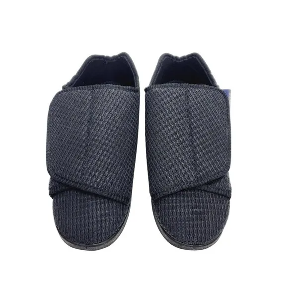 Silverts Adaptive Slippers Size 10 Diabetic Shoes Slip Resistant Men black