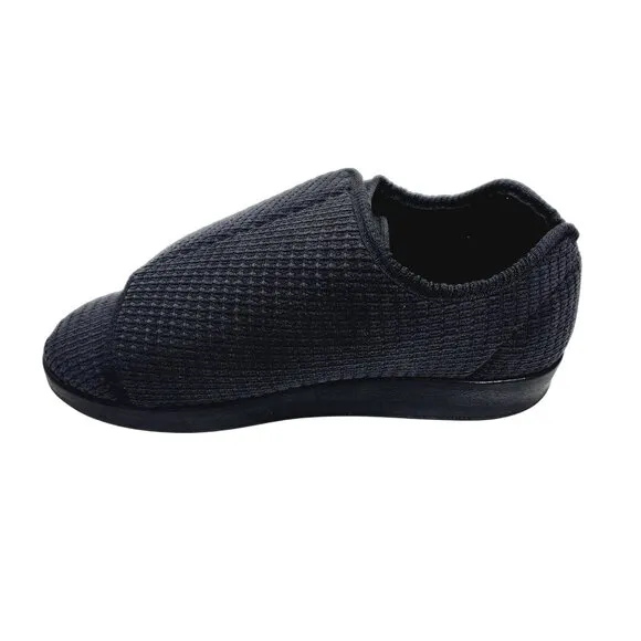 Silverts Adaptive Slippers Size 10 Diabetic Shoes Slip Resistant Men black
