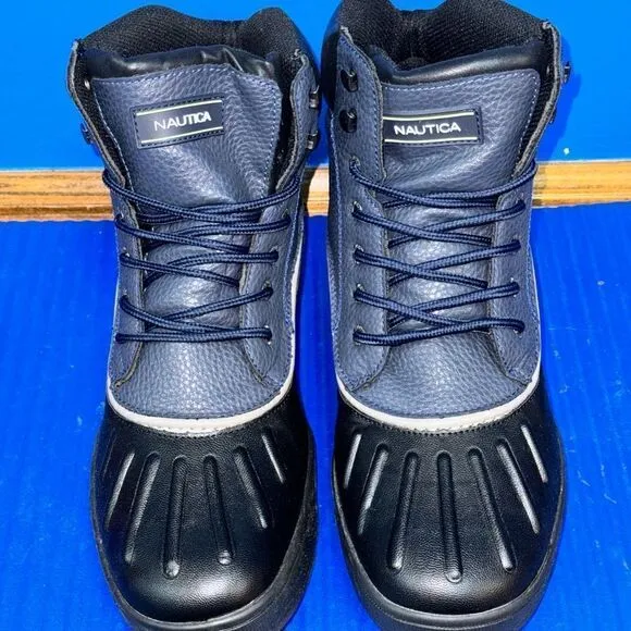 Size 11- Men’s Nautica Padden Maritime Heritage Duck Boots Lace-Up Black NEW