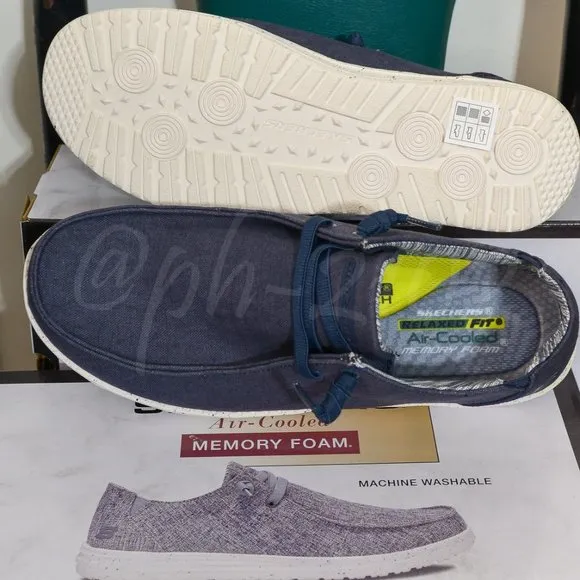 Skechers men slip-on Canvas shoes Navy