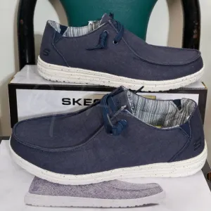 Skechers men slip-on Canvas shoes Navy