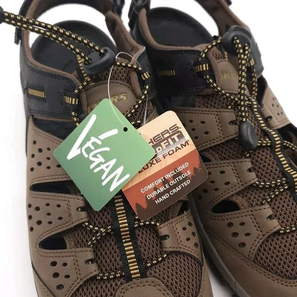 Skechers Mens 12 Sandals Vegan Tresmen Menard Relaxed Fit Luxe Foam Hiking Shoes