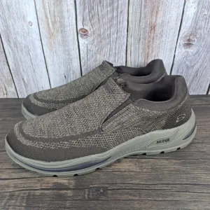 Skechers Motley Vaseo Arch Fit Slip On Loafer Men's Sz 13 Brown (VGC)