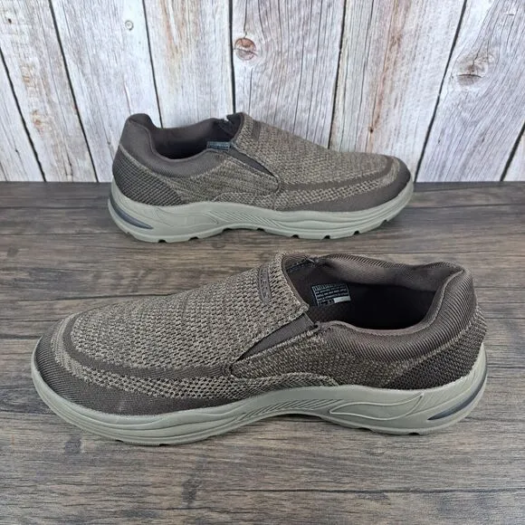 Skechers Motley Vaseo Arch Fit Slip On Loafer Men's Sz 13 Brown (VGC)