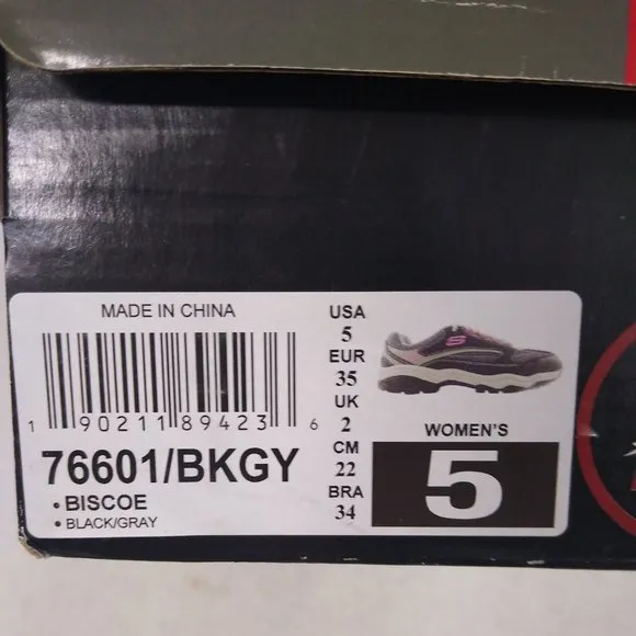 Skechers Steel Toe Women's Size 5 Work Shoes 76601 Biscoe Medium Width EUC