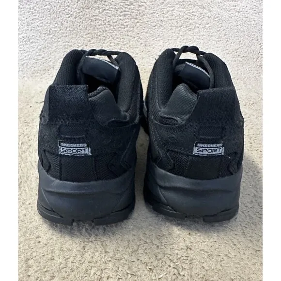Skechers Vigor 2.0 Trait Shoes Black Suede Mesh Walking Shoes Sneakers Men’s 13