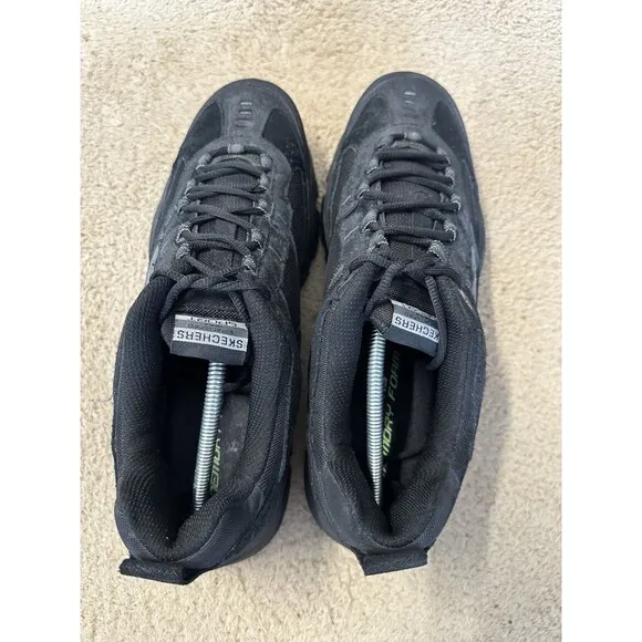 Skechers Vigor 2.0 Trait Shoes Black Suede Mesh Walking Shoes Sneakers Men’s 13