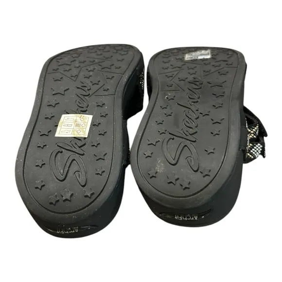 Skechers Women's Arch Fit Retrogrades Diamond Babe Slide Sandals Size 8