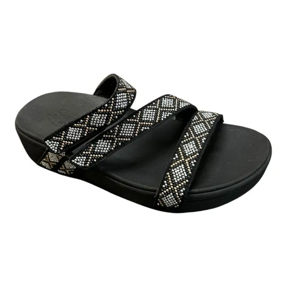 Skechers Women's Arch Fit Retrogrades Diamond Babe Slide Sandals Size 8