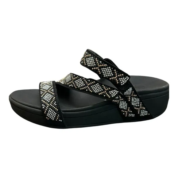 Skechers Women's Arch Fit Retrogrades Diamond Babe Slide Sandals Size 8