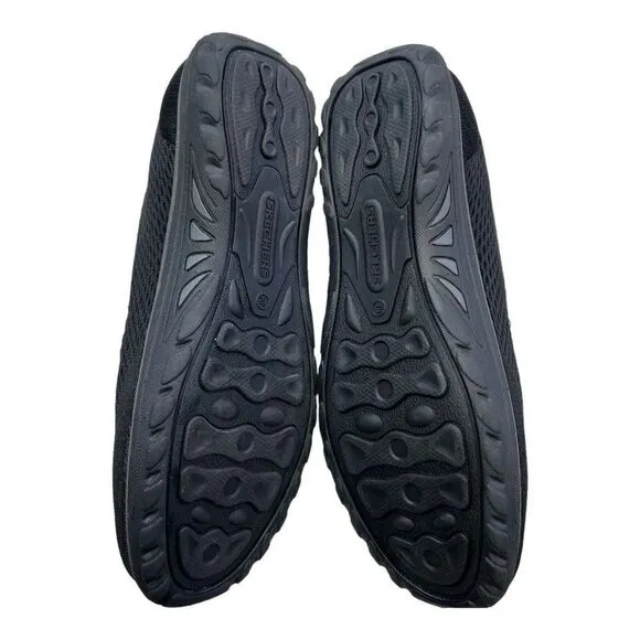 Skechers Women's Knit Relaxed Fit Memory Foam Slip-On Loafer Shoes Black Size 9