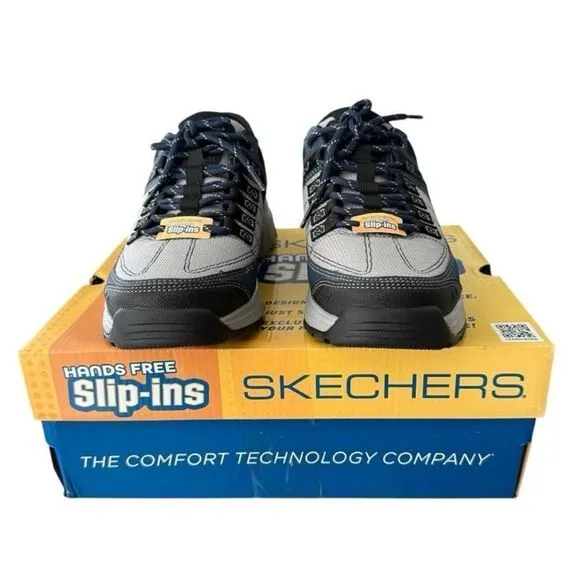 Sketchers Summits AT Slip-ins Shoes Sneakers Hands Free Size 8 Grey Navy