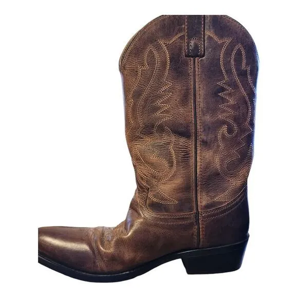 Smoky mountian boots Denver men sz 9.5D brown western cowboy boots leather upper