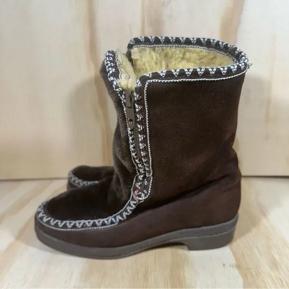 Snowland Vegan Faux Fur Snow Boots Women’s Size 5