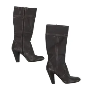 SOFFT Heeled Leather Boots Women Sz 9 M Brown Witchy Office Corpcore Retro Y2K