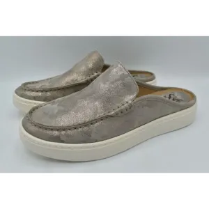 Sofft Womens Size 8 Somers Taupe Metallic Moc Toe Slip On Mules Shoes