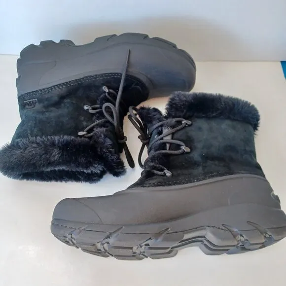 SOREL Boots Snow Angel Black Lace Up Winter Snow Boots Womens US 9