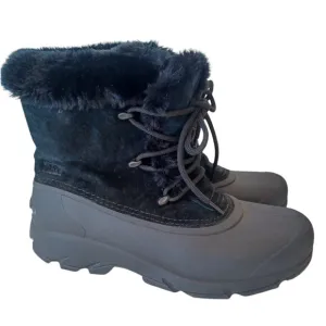 SOREL Boots Snow Angel Black Lace Up Winter Snow Boots Womens US 9