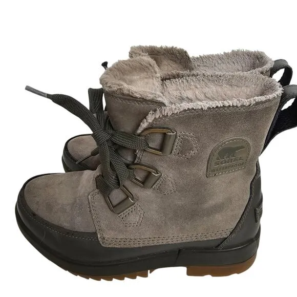 Sorel Boots Women 7 Brown Sorel Snow Boots Leather Boots Tivoli IV Slope NL3425