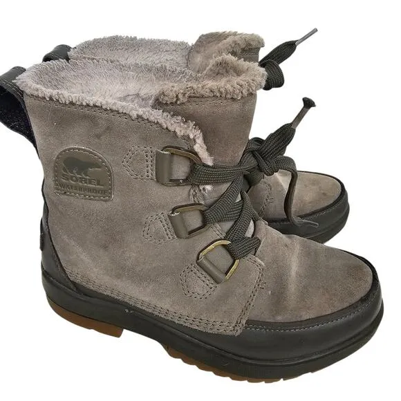 Sorel Boots Women 7 Brown Sorel Snow Boots Leather Boots Tivoli IV Slope NL3425