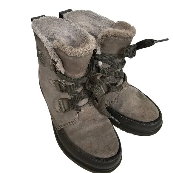 Sorel Boots Women 7 Brown Sorel Snow Boots Leather Boots Tivoli IV Slope NL3425