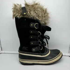 Sorel Boots Womens 6 Joan Of Arctic Quarry Winter Black Snow NL2429-010