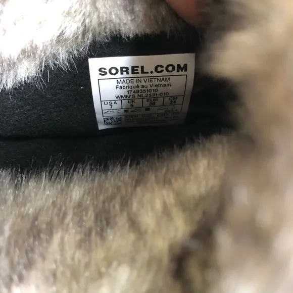 Sorel Boots Womens Size 7 Tivoli Winter Snow Black Suede Fur Trim