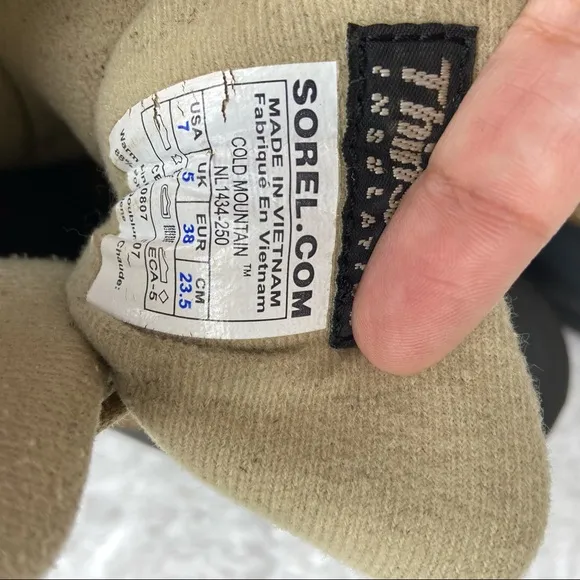Sorel Buxton Thinsulate Insulate Lace Tan boots