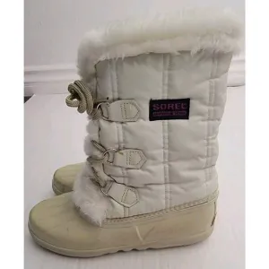 Sorel Canada Kaufman Boots Womens Sz 7 SNOWBIRD White Winter Snow