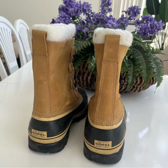 Sorel Caribou Men Snow Winter Boots WP Size 13 NM 1000–281 Sherpa cuff EUC!