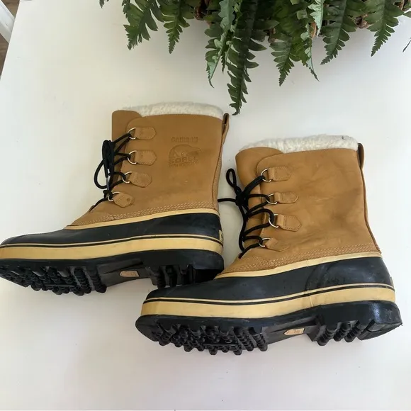 Sorel Caribou Men Snow Winter Boots WP Size 13 NM 1000–281 Sherpa cuff EUC!
