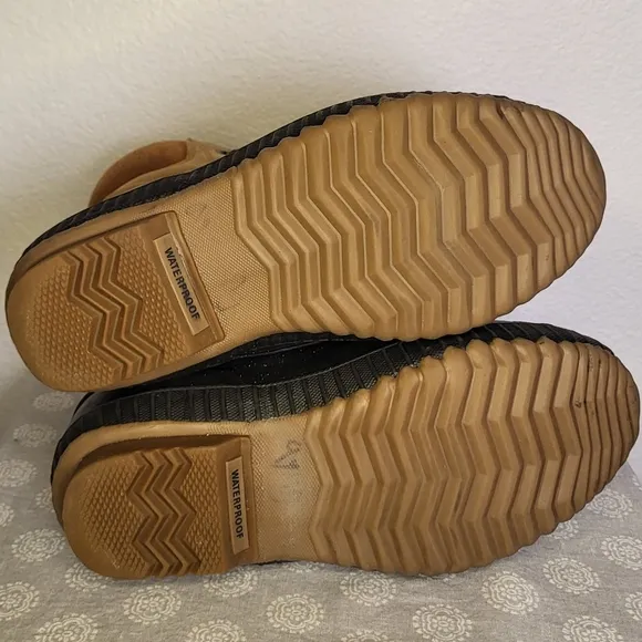 Sorel Chipmunk Brown Leather Cheyenne Lace Up Duck Boots Size 5