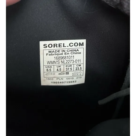 Sorel Conquest Carly II Women's Boots Snow Winter Riding Black Tall Size 6.5