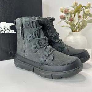 Sorel Explorer Next Joan Waterproof Casual Boots Black/Fawn Women 7 NWB Snow