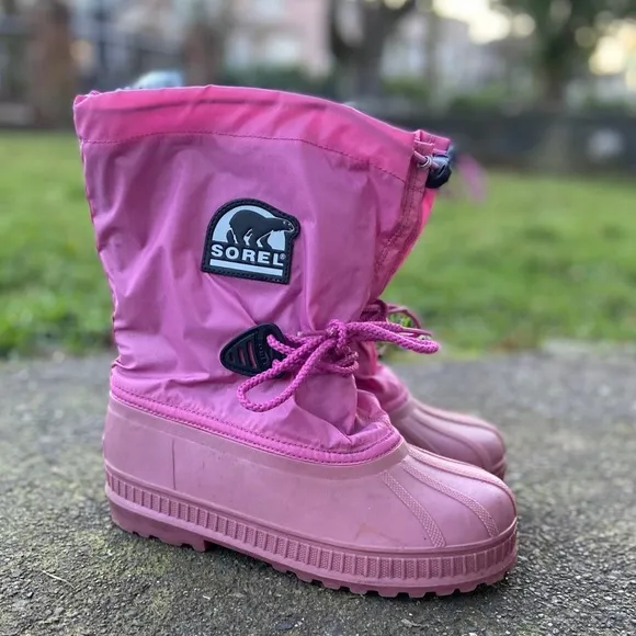 Sorel fleece insulated snow pink boots winter boots S Sz 6
