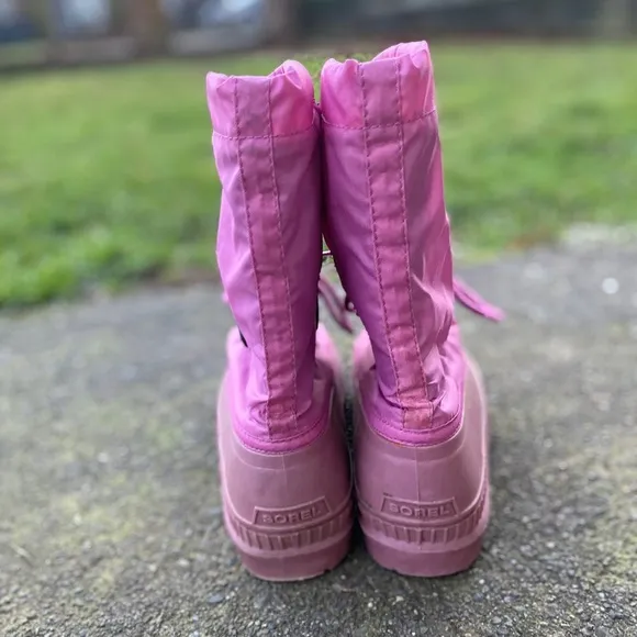 Sorel fleece insulated snow pink boots winter boots S Sz 6