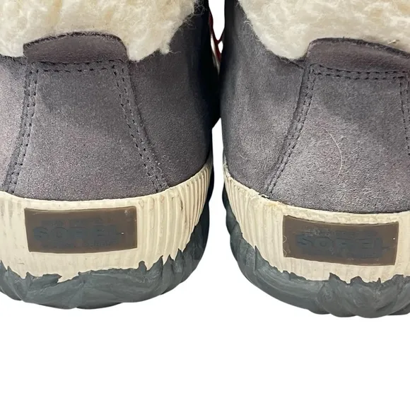 Sorel Gray and Red Women's waterproof boots