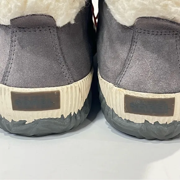 Sorel Gray and Red Women's waterproof boots