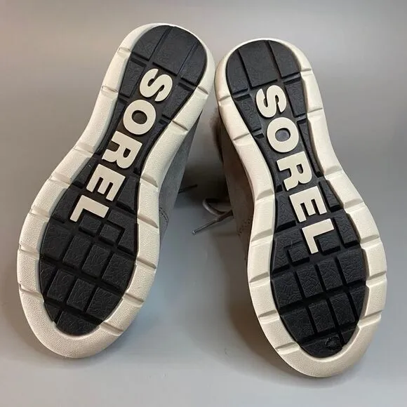 Sorel Joan Explorer Winter Snow Boots Quarry Grey Suede Faux Fur